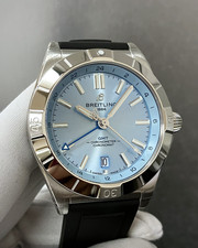 Breitling Chronomat Automatic GMT 40mm Blue Dial Rubber Mens Watch P32398101C1S1 2