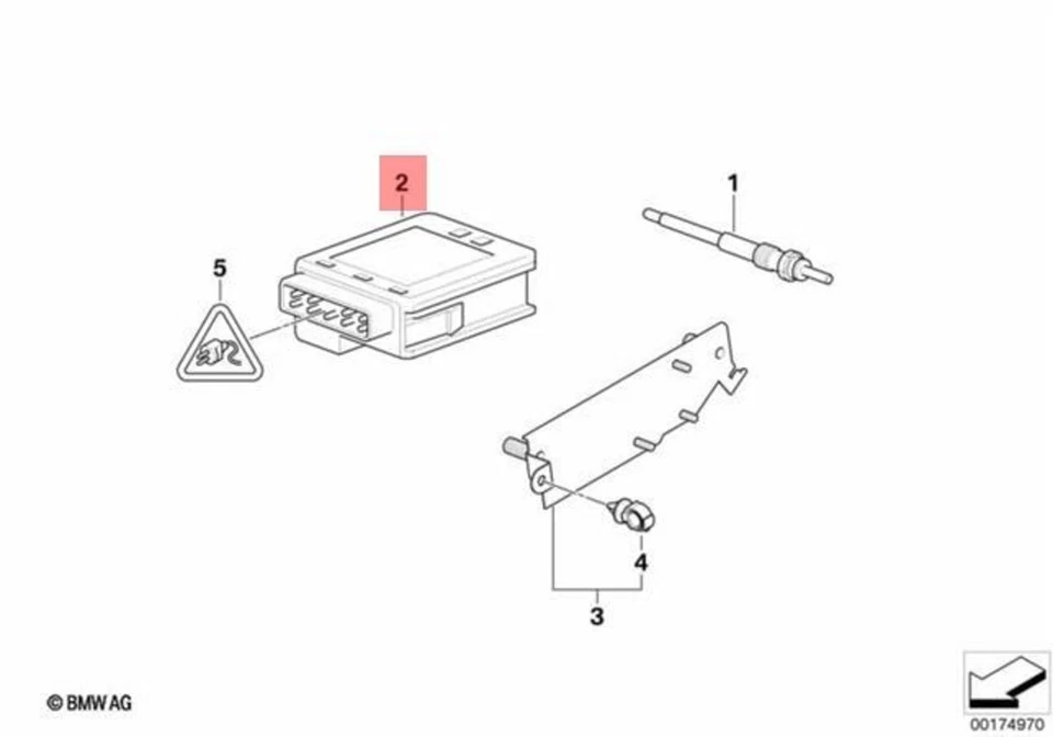 Unidad de control de precalentamiento original BMW X5 X6 E70 E71 E90 E91 E92 E93 12218591724 Foto 2 de 4