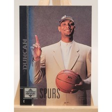1997-98 Upper Deck Tim Duncan Rookie Card #114 San Antonio Spurs RC HOF. rookie card picture