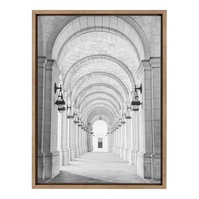 Kate and Laurel Sylvie Union Station Framed Canvas Wall Art by Golie, 18x24 G...