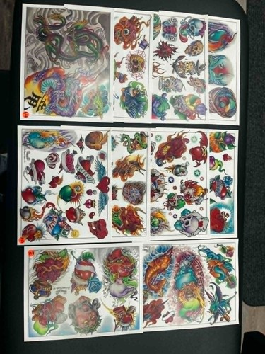 Vintage Aaron Bell / Edward lee  tattoo flash 2001