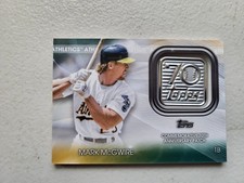 2021 Topps Update #T70P-MM Mark McGwire Topps 70th Anniversary Manufactured Logo