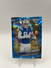 Tyler Warren RC Blue Cracked Ice # /99 2025 Panini Prizm Football COLOR MATCH!