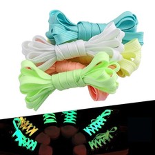 Glowing In Dark Shoe Laces For Casual Sneakers Nighttime Visibility Shoe Strings