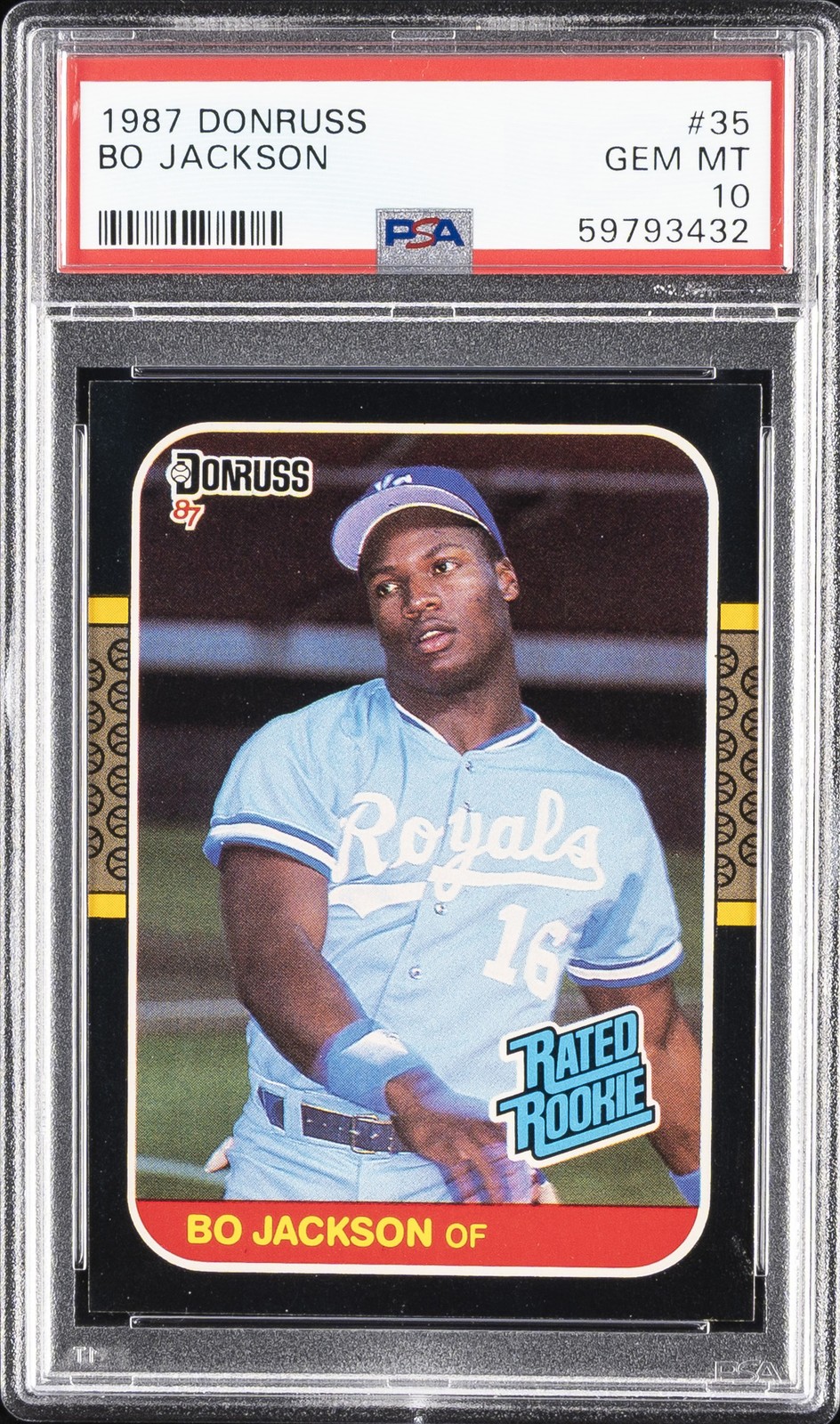 1987 DONRUSS #35 BO JACKSON ROOKIE RC PSA 10