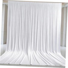 20ft x 15ft White Backdrop Curtain Panels for Weddings - Wrinkle-Free