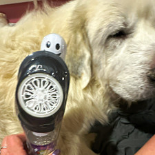 Happy Halloween Ghost Bubble Blaster Light Up w/ Bubble Solution Bottle Ages 3 