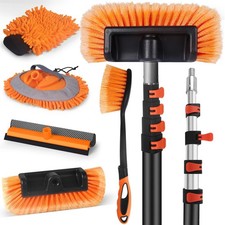 Car Wash Brush with Long Handle,Car Clean Kit with Extension Pole Car Wash ...