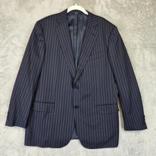Ermenegildo Zegna Suit Jacket Mens 54R Pinstripe Wool Two Button Made In Italy