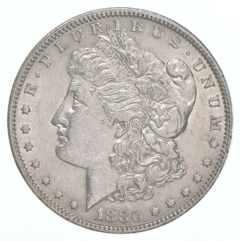 AU+ 1880-O Morgan Silver Dollar (1 coin) *3029