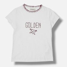 Golden Goose Kids Girl's White Journey Embroidered T-Shirt Size 6