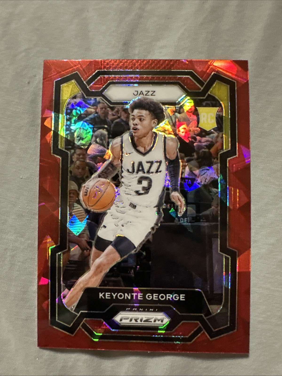 2023-24 Prizm Keyonte George Red Ice Prizm 127 Rookie RC Utah Jazz Baylor