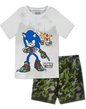 Sonic The Hedgehog Short Sleeve Top  Shorts Pajama Set Boys Kids Size 4 NWT 34