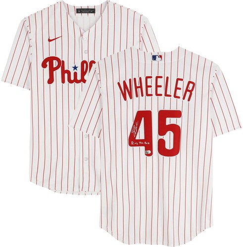 Zack Wheeler Phillies Signed Nike White Replica Jersey with "Ring The Bell" Insc