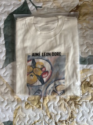 AIME LEON DORE ALD Molina Brunch Graphic Tee Shirt Coconut Milk Size Small