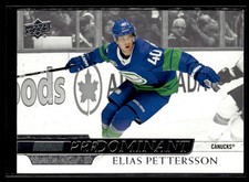 2020-21 Upper Deck Predominant Elias Pettersson Vancouver Canucks #PR-12