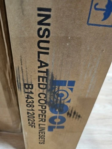 Icool 1/4" LL x 3/8" SL Mini Split Refrigerant Line Set w/ Flare Nuts, 1/2" 25'