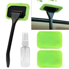 ongfuwu Car Windshield Cleaning Kit Microfiber Pads Spray Bottle