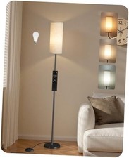 64.4  Dimmable Floor Lamp for Living Room with Remote and Foot Switch, Beige