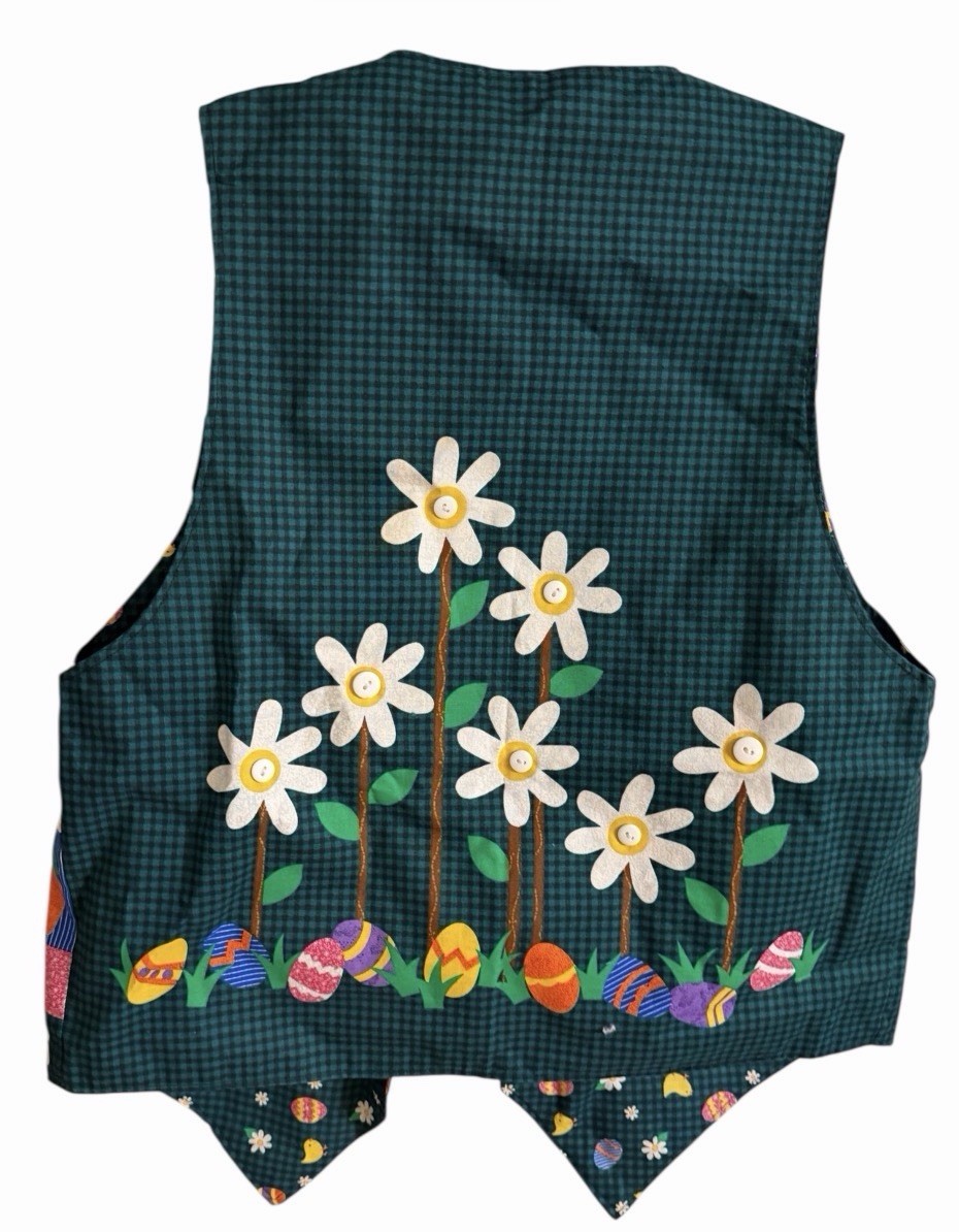 Homemade Spring/Easter Vest   Double Sided Size L… - image 2