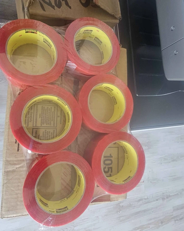 3M 3199 Security Tape Check SEAL BEFORE ACCEPTING 2 x 110 yard (36 卷/箱) — 第 3/4 张图片