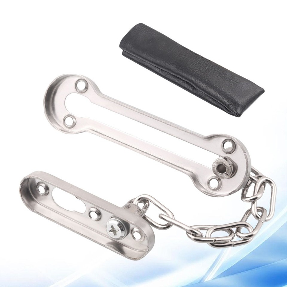 Silver Durable Safety Lock Door Chain Bolt Lock Stainless Steel Home ...