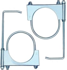 4in Exhaust Clamp with Hanger Universal Pipe Muffler 2 Pcs