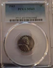 1943 Lincoln Steel Wheat Cent - PCGS MS65
