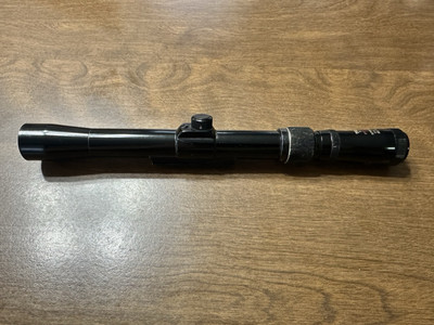 Vintage Japan Tasco 3-7x20 Gloss .22 Rifle Scope With Built In Mount Rare Scope 