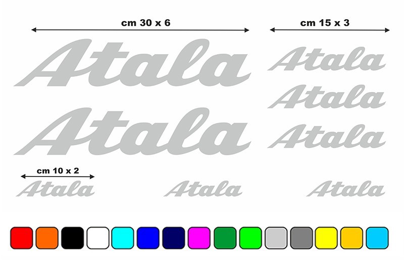 Kit adesivi tuning in vinile per telaio bici da corsa mtb ATALA foto 3