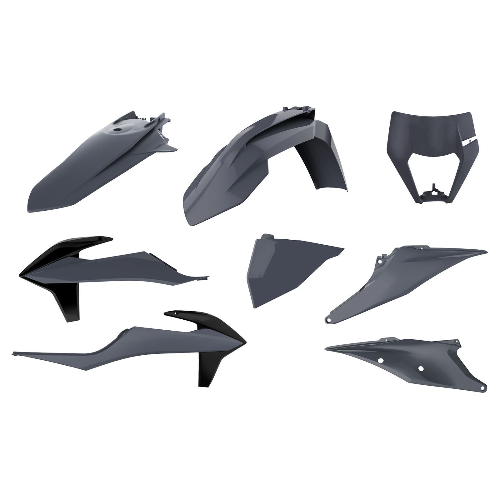Polisport Grey Enduro Plastics Kit - Ktm Exc/ Exc-F 2020-23 - Image 3