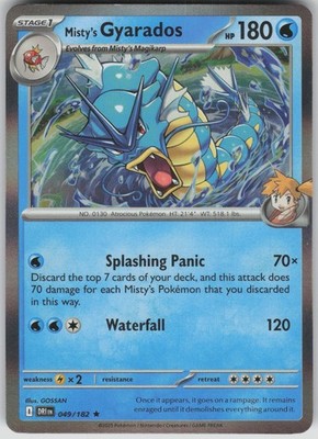 Misty's Gyarados 049/182 Rare Destined Rivals Pokemon Holo Lightly Played