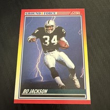 1990 Score Bo Jackson Ground Force Football Card #330  Los Angeles Raiders MINT