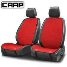 CAAP Driven Universal Front Row Set Seat Covers Protector for Car Truck Red