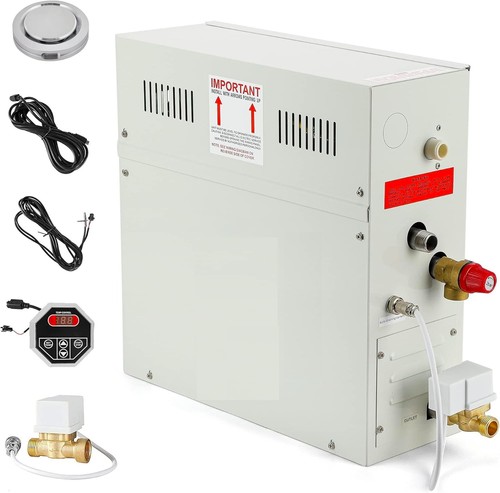 CGOLDENWALL 9KW Luxury Self-draining Steam Generator Shower Sauna Bath
