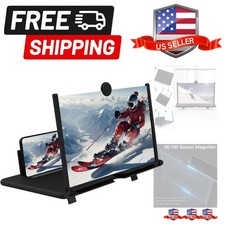12 Inch Smartphone Screen Magnifier 3D HD Foldable Phone Stand with Adjustabl...