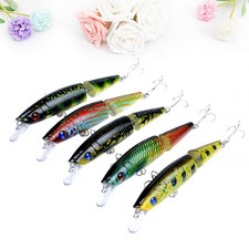 5 Pezzi Esche da Pesca Galleggianti Artificiali Multisezione Plastica Esche Mar Profondo