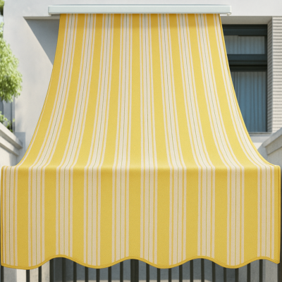 Tenda Da Sole A Righe Verdi Con Anelli - 200x300 Cm Per Esterno - Foto 5