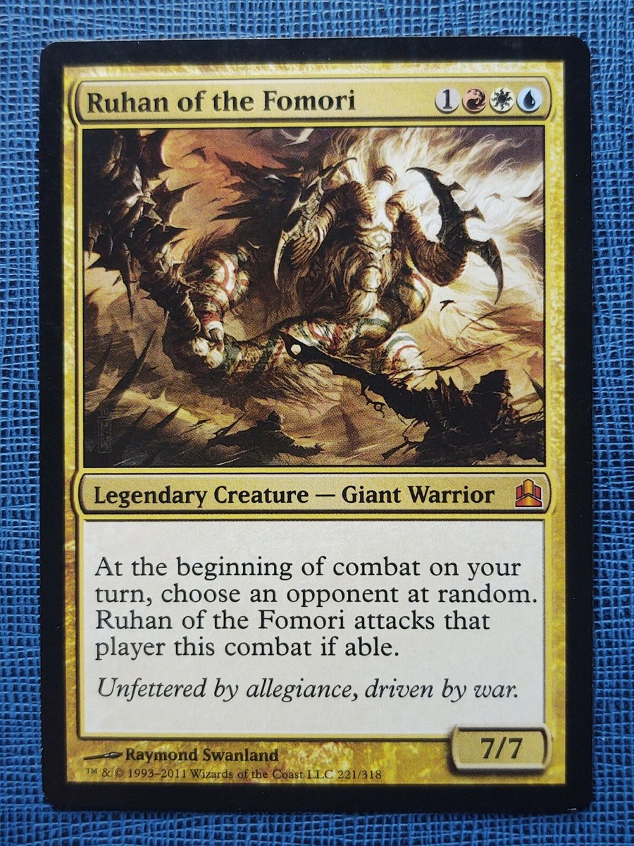 MTG 1x Ruhan of the Fomori LP Commander 2011 (normal sized card) Magic