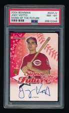 PSA 8 JOEY VOTTO 2004 BOWMAN SIGNS OF THE FUTURE CERTIFIED AUTO RC AUTOGRAPH 