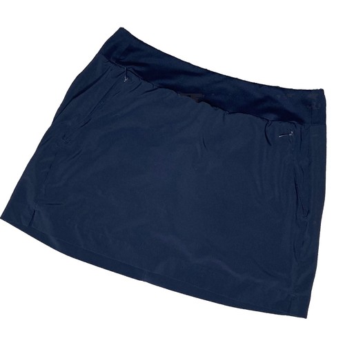Athleta Women’s Size 14 Golf Tennis Sports Blue Stretchy Skirt/Skort Zip Pockets - Picture 2 of 4