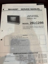 ORIG. SHARP 26LC286 TV Repair  Service Manual ORIGINAL 