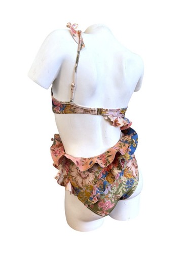 Zimmermann August Asymmetric One Piece | Spliced, Frills, One Shoulder, Cut Outs - Picture 5 of 12