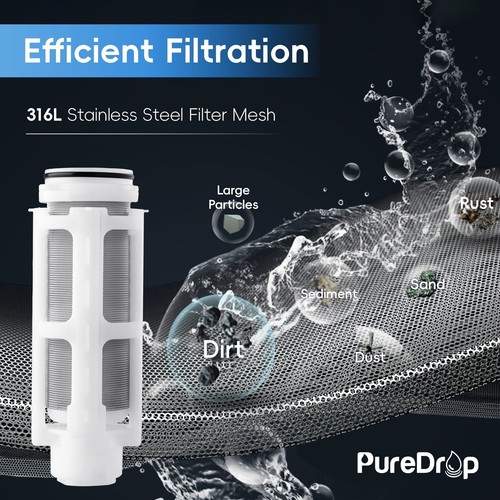 PureDrop PDR-100WSP Spin Down Sediment Filter, Whole House Sediment Water Filter - 第 2/7 張圖片