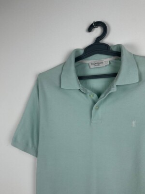 Vintage YSL Yves Saint Laurent Blue Polo Size L
