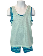 Athletic Works Youth 2-pc Set Bike Short Layered Tank Girls S 6-6X NWT