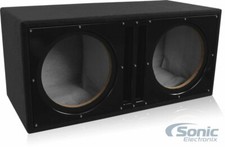 Belva BBX212BK Dual 12" Ported Subwoofer Box Enclosure with Custom Black Baffle