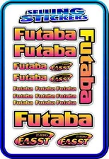 FUTABA SERVO RADIO RX TX 2.4G FLIGHT REMOTE CONTROL STICKERS FASST PINK YELLOW B