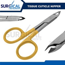 Cuticle Scissors Tissue Nipper 4" Nail Clipper Manicure Pedicure German Grade