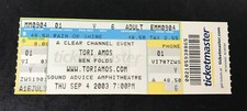 2003 TORI AMOS Ben Folds West Palm Beach FL ORIGINAL Vintage Concert Ticket